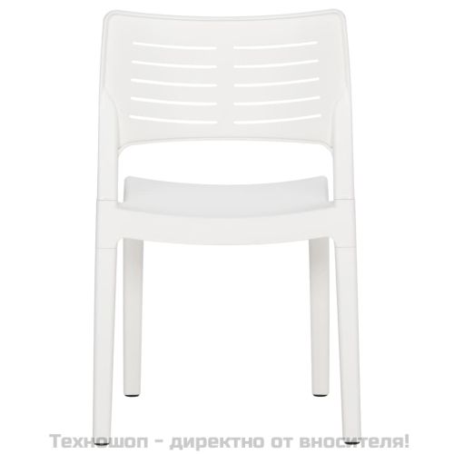 Градински столове 2 бр бели полипропилен