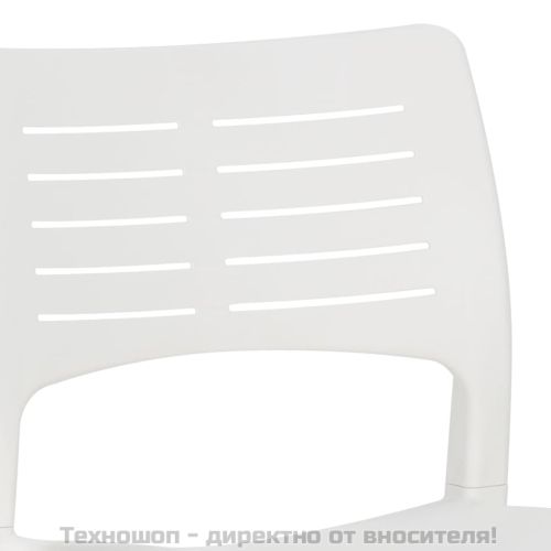 Градински столове 2 бр бели полипропилен