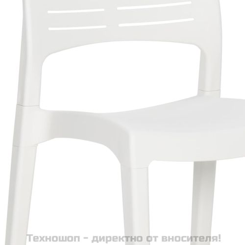 Градински столове 2 бр бели полипропилен