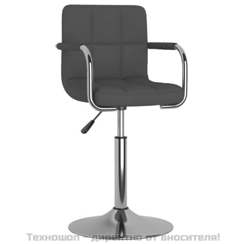 Бар табуретка, тъмносива, текстил