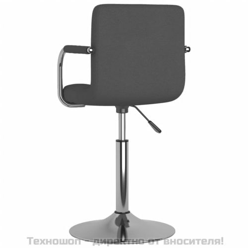 Бар табуретка, тъмносива, текстил