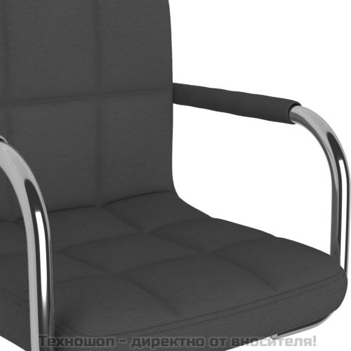 Бар табуретка, тъмносива, текстил