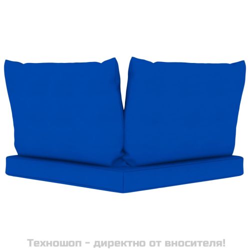 Палетни възглавници, 3 бр, сини, Оксфорд плат