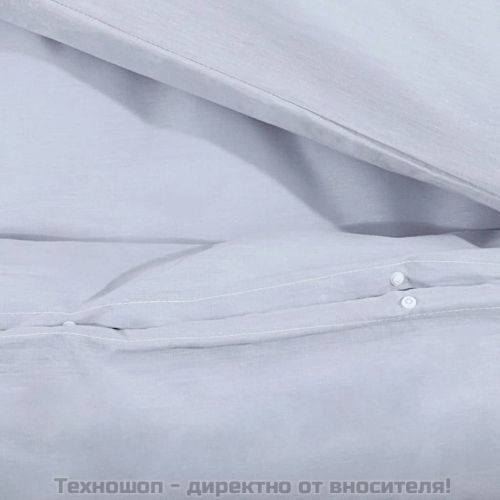 Комплект спално бельо сив 135x200 см олекотен микрофибър