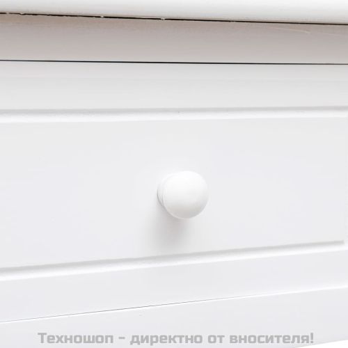 Бюро, бяло, 108x45x76 см, масивна дървесина пауловния