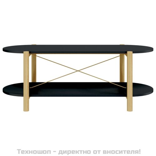 Кафе маса, черна, 110x48x40 см, инженерно дърво