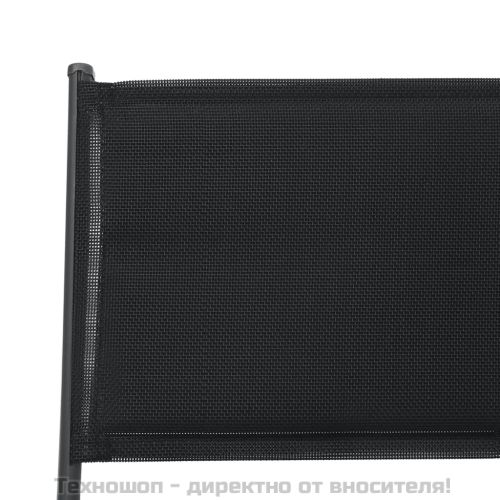 Сгъваеми градински столове, 2 бр, стомана и Textilene