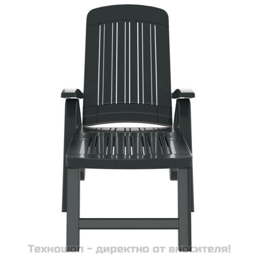 Сгъваем шезлонг, полипропилен, зелен