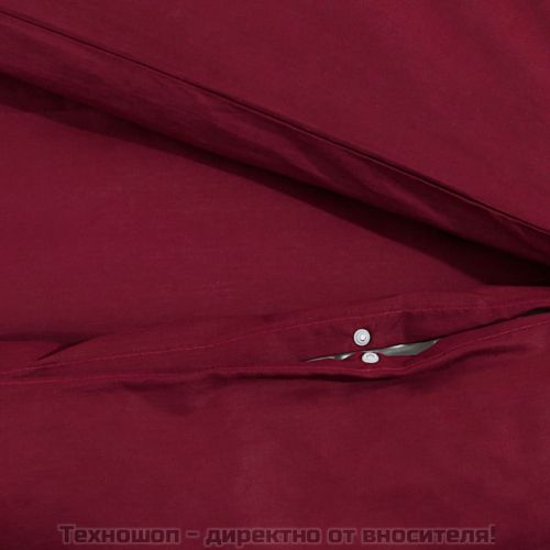Комплект спално бельо бордо 135x200 см олекотен микрофибър