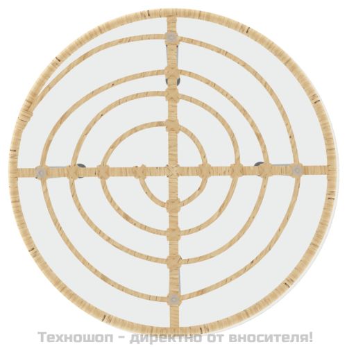 Трапезна маса Ø55 см закалено стъкло и стомана