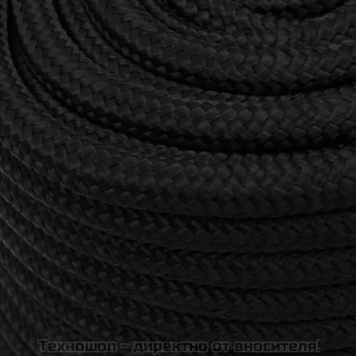 Работно въже черно 16 мм 100 м полиестер