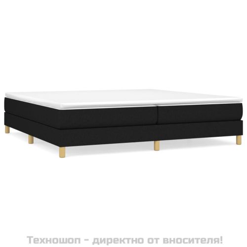 Боксспринг легло с матрак, черно, 200x200 см, плат