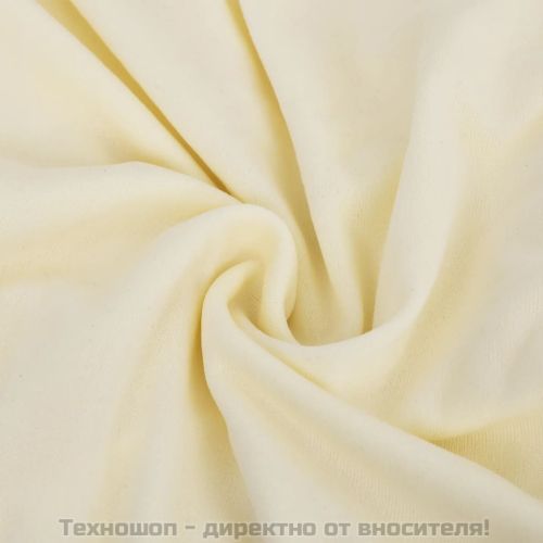 Разтеглив калъф за фотьойл, кремав, полиестерно жарсе