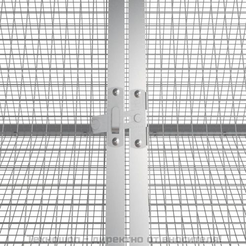 Клетка за зайци сива 403,5x80,5x71 см поцинкована стомана