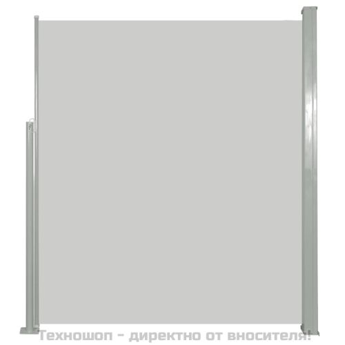 Прибираща се странична тента, 160х500 см, кремава