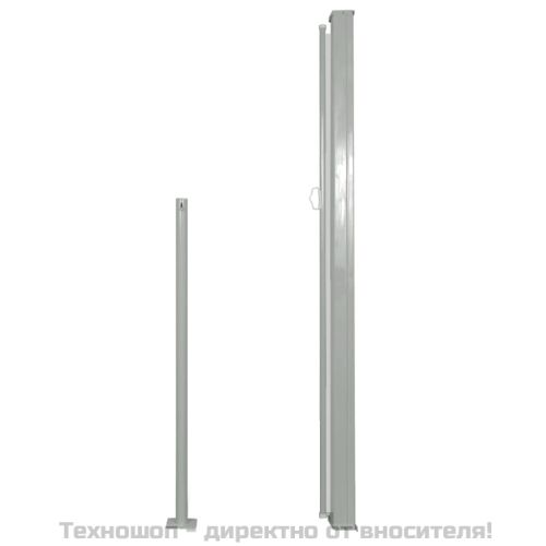 Прибираща се странична тента, 160х500 см, кремава