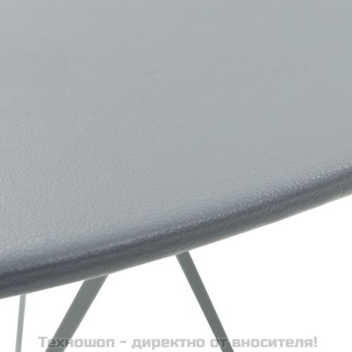 Градински бистро комплект, 3 части, стомана, сив