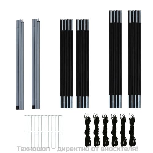 Къмпинг палатка за 6 души синьо и жълто