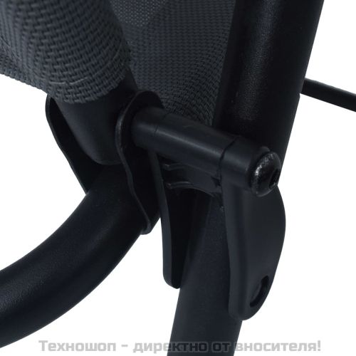 Сгъваеми градински столове, 2 бр, textilene, сиви