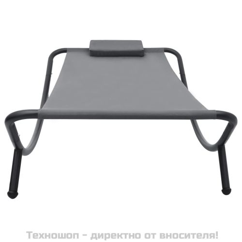 Градинско легло, сиво, 200x90 см, стомана