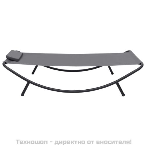 Градинско легло, сиво, 200x90 см, стомана