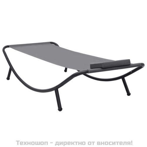 Градинско легло, сиво, 200x90 см, стомана