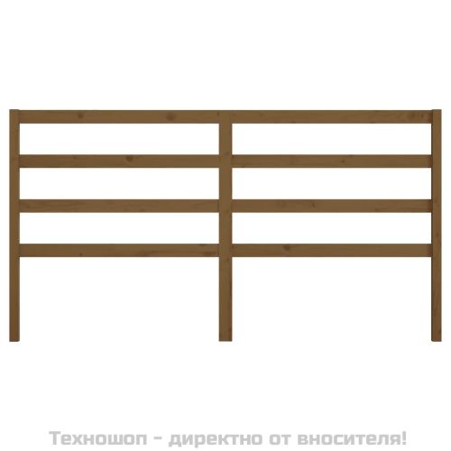 Горна табла за легло, меденокафява, 206x4x100 см, бор масив