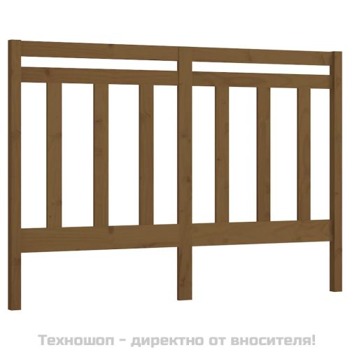 Горна табла за легло, меденокафява, 166x4x100 см, бор масив