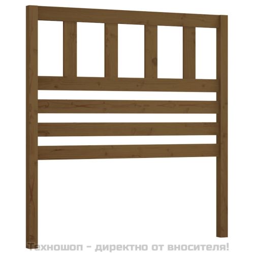 Горна табла за легло, меденокафява, 96x4x100 см, бор масив