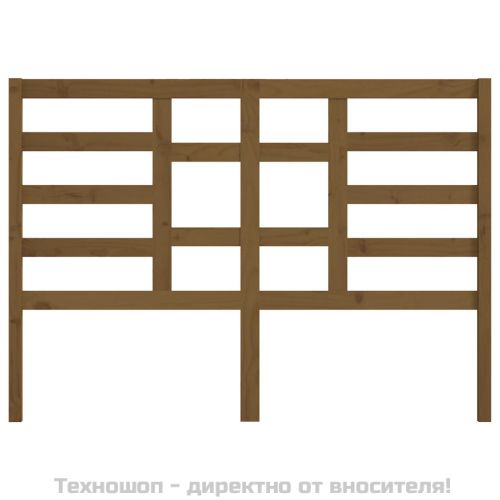 Горна табла за легло, меденокафява, 146x4x104 см, бор масив