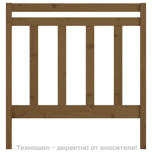 Горна табла за легло, меденокафява, 106x4x100 см, бор масив