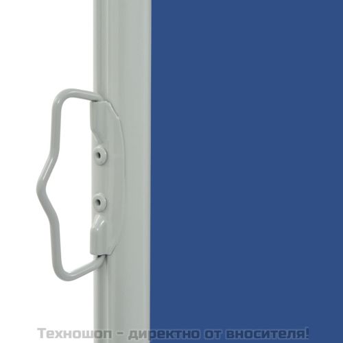 Прибираща се дворна странична тента, 160x300 см, синя