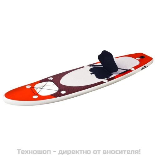 Комплект надуваем стендъп падълборд, червен, 330x76x10 см