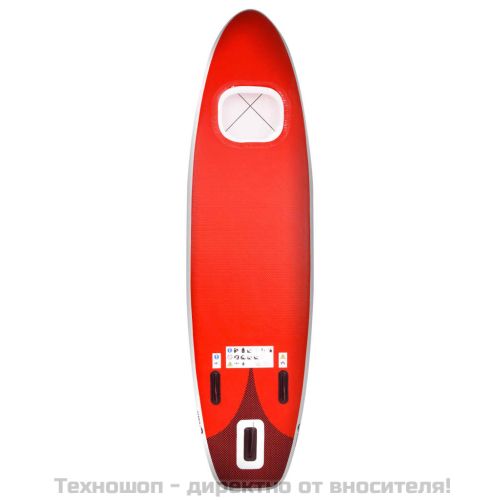 Комплект надуваем стендъп падълборд, червен, 330x76x10 см