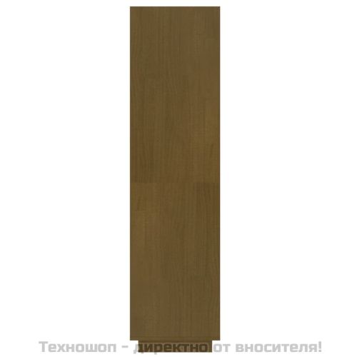Библиотека/разделител за стая, меденокафява, 40x35x135 см, бор