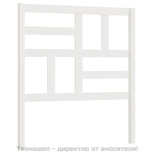 Горна табла за легло, бяла, 81x4x104 см, бор масив