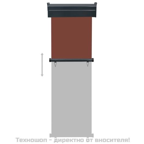 Вертикална тента за балкон, 65x250 см, кафява