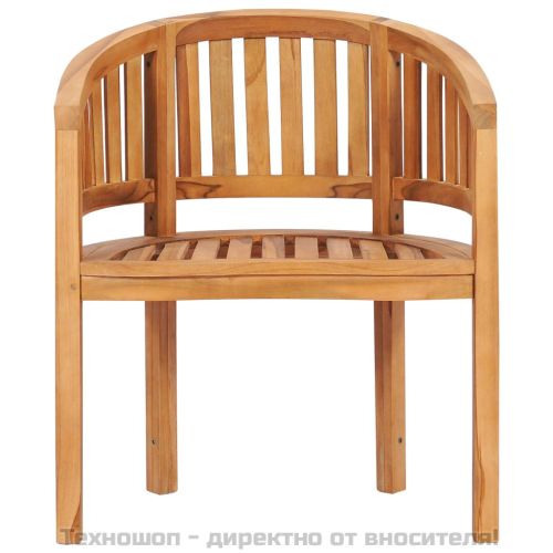 Стол с форма на банан, тиково дърво масив