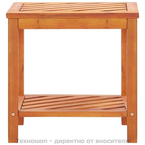 Странична маса, акациево дърво масив, 45x33x45 см