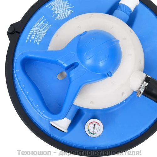 Пясъчна филтърна помпа синьо и черно 385x620x432 мм 200 W 25 л