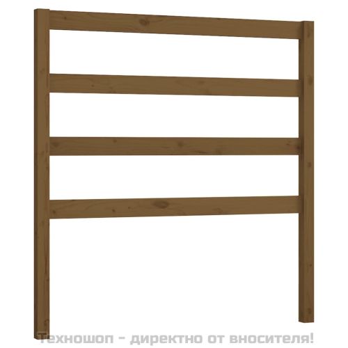 Горна табла за легло, меденокафява, 96x4x100 см, бор масив