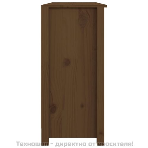 Сайдборд, меденокафяв, 100x35x74 см, бор масив