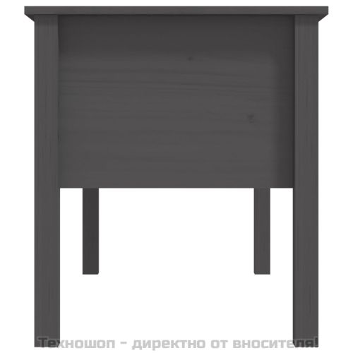 Кафе маса, Сиво, 102x49x55 см, борово дърво масив