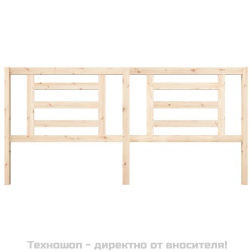 Горна табла за легло, 206x4x100 см, бор масив