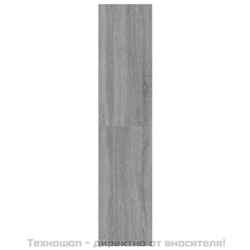 Библиотека/разделител за стая, сив сонома, 100x30x135 см