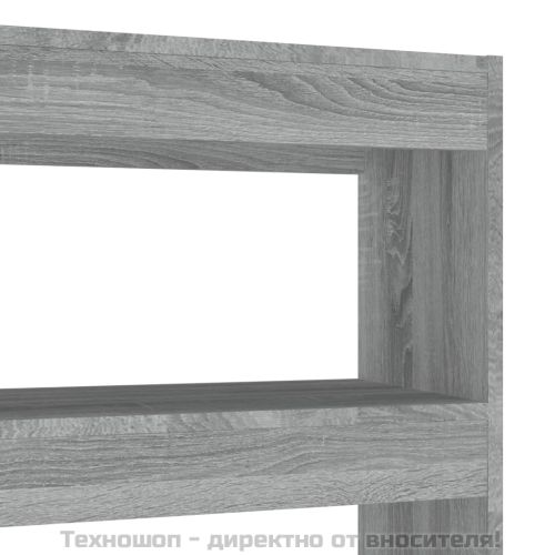 Библиотека/разделител за стая, сив сонома, 100x30x135 см