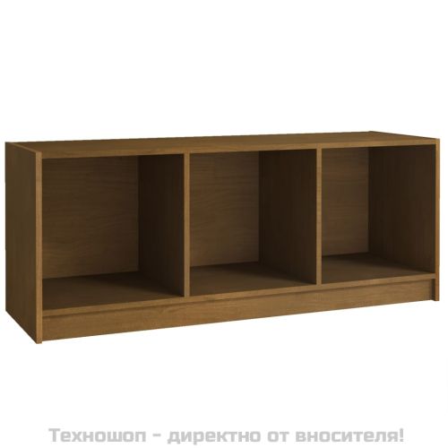 ТВ шкаф, меденокафяв, 104x33x41 см, бор масив