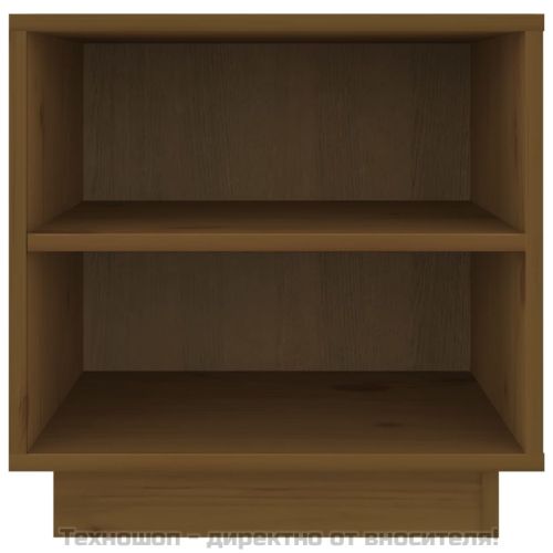 Нощни шкафчета, 2 бр, меденокафяви, 40x34x40 см, бор масив