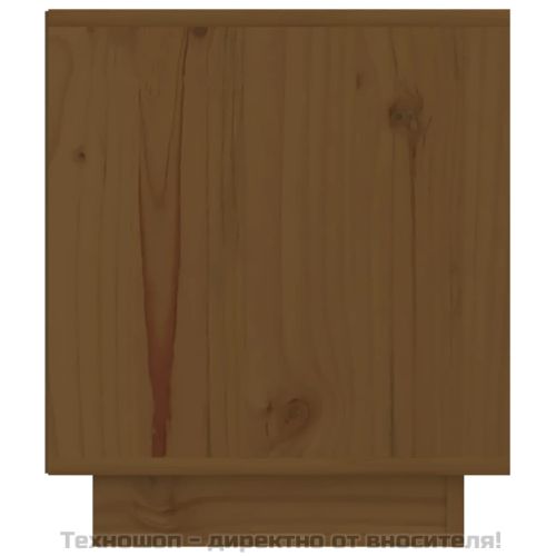 Нощни шкафчета, 2 бр, меденокафяви, 40x34x40 см, бор масив
