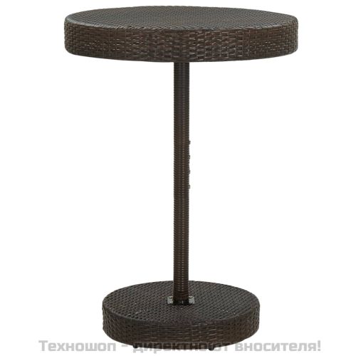 Градинска маса, кафява, 75,5x106 см, полиратан